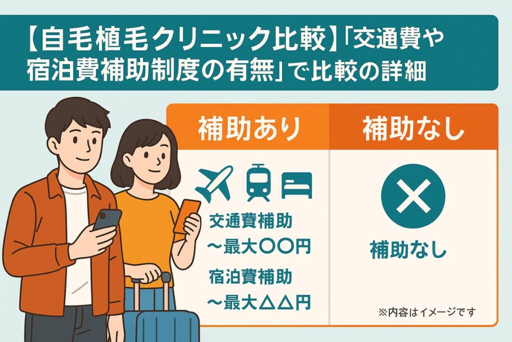 植毛施術の割引・交通費補助制度まとめ