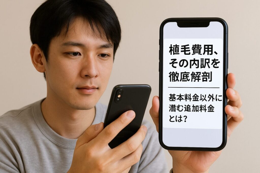 植毛費用の内訳と、見落としやすい追加料金項目