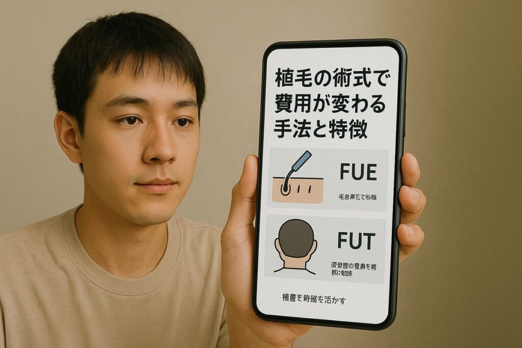 【術式で費用が変わる】M字ハゲに最適な植毛方法の選び方｜FUE・FUTの違い
