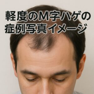 【軽度 M字ハゲ】（ノーウッド分類 II型など）