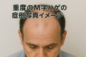 【重度 M字ハゲ】（ノーウッド分類 IVa型、V a型など）