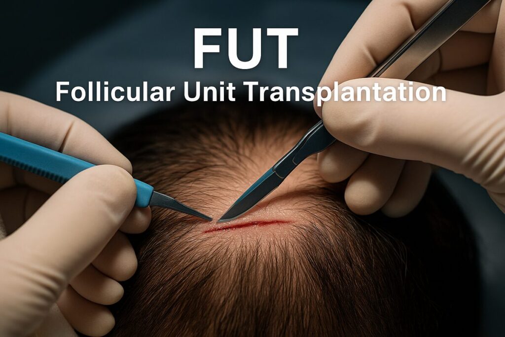 ② FUT法 (Follicular Unit Transplantation) ＝ 切る植毛