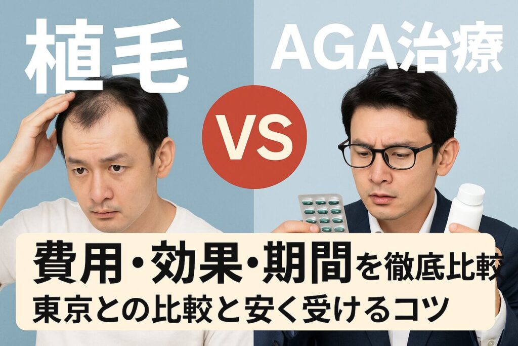 【植毛以外の選択肢】費用を抑えたいならAGA治療との比較も必須