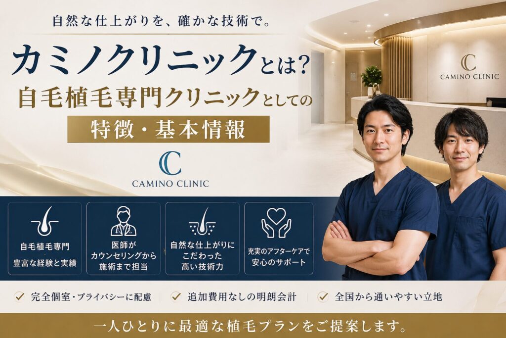 カミノクリニックとは?自毛植毛専門クリニックとしての特徴・基本情報