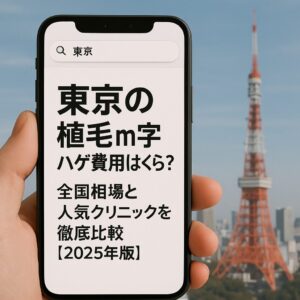 東京の植毛m字ハゲ費用はいくら？全国相場と人気クリニックを徹底比較【2025年版】