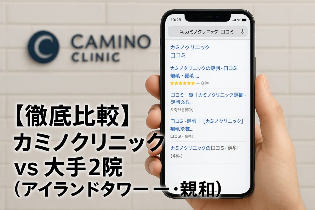 【徹底比較】カミノクリニック vs 大手2院（アイランドタワー・親和）