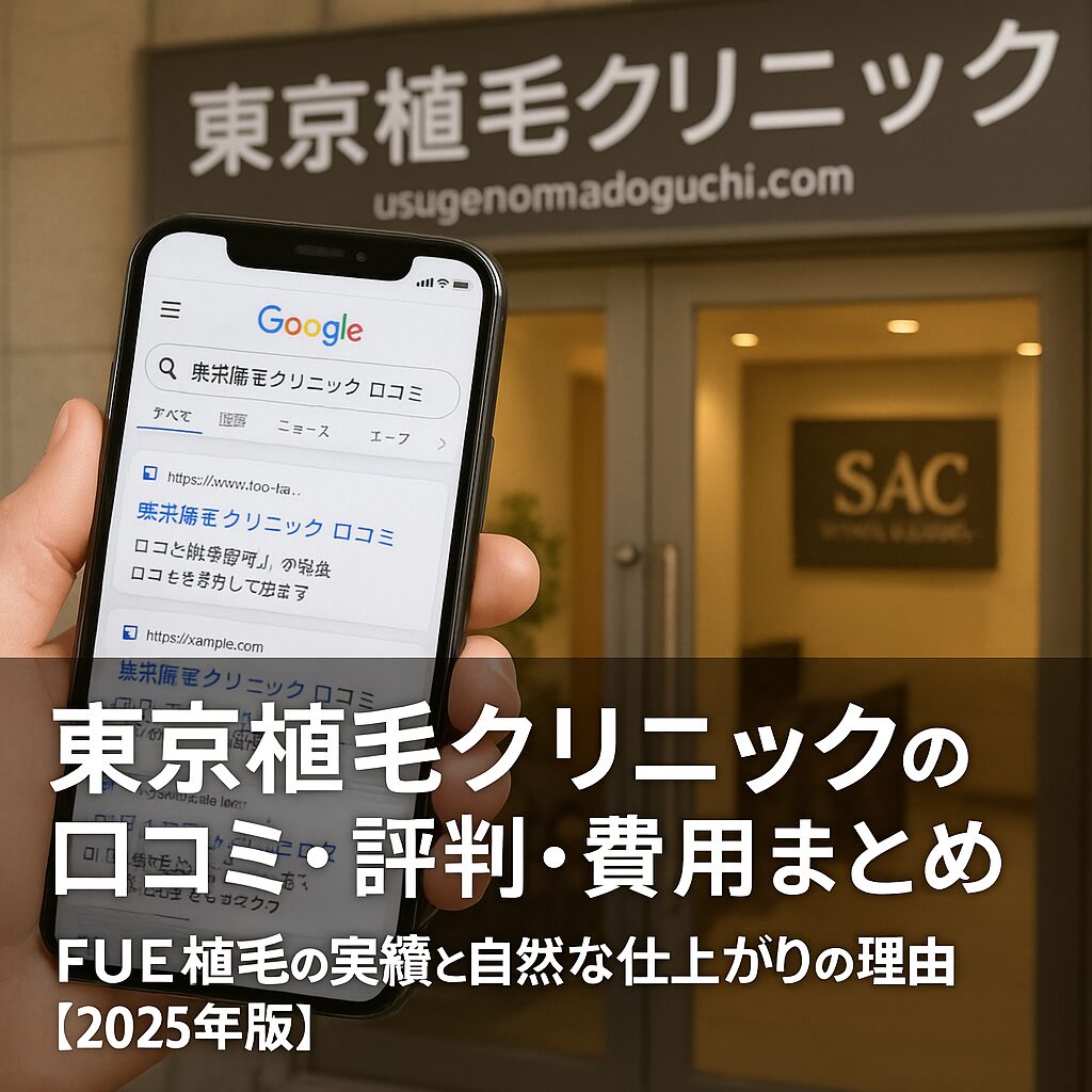 東京植毛クリニックの口コミ・評判・費用まとめ｜FUE植毛の実績と自然な仕上がりの理由【2025年版】
