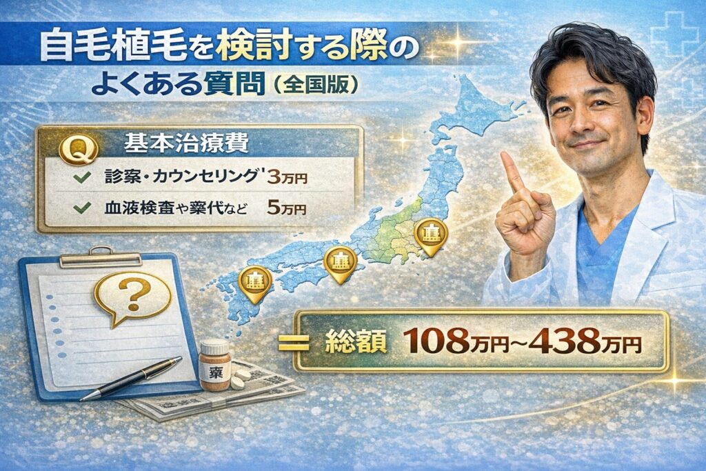 自毛植毛を検討する際のよくある質問（全国版）