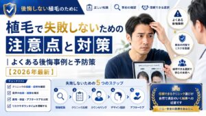植毛で失敗しないための注意点と対策|よくある後悔事例と予防策【2026年最新】