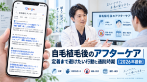 自毛植毛後のアフターケア｜定着まで避けたい行動と通院時期【2026年最新】