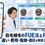 自毛植毛のFUE法とFUTとの違い・費用・傷跡・適応を解説【2026年最新】