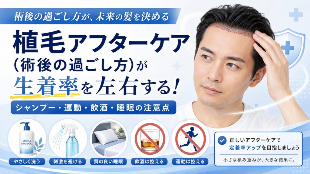 植毛アフターケア(術後の過ごし方)が生着率を左右する!
