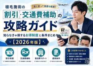 植毛施術の割引・交通費補助の攻略ガイド｜知らなきゃ損するお得制度と条件まとめ【2026年版】