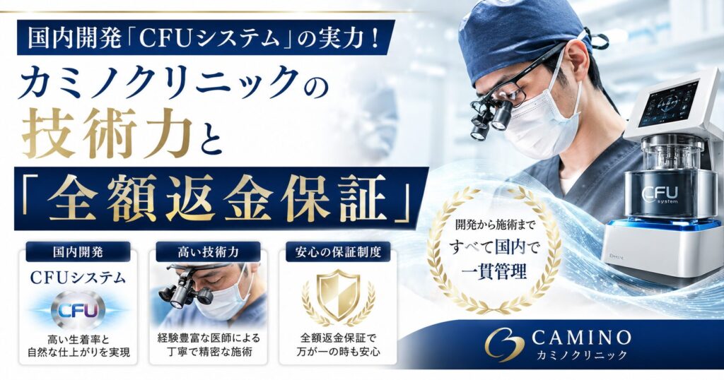 国内開発「CFUシステム」の実力!カミノクリニックの技術力と「全額返金保証」