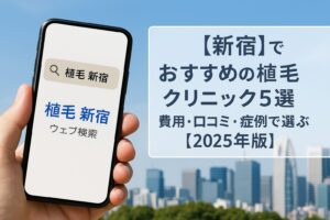 【新宿】でおすすめの植毛クリニック5選｜費用・口コミ・症例で選ぶ【2025年版】