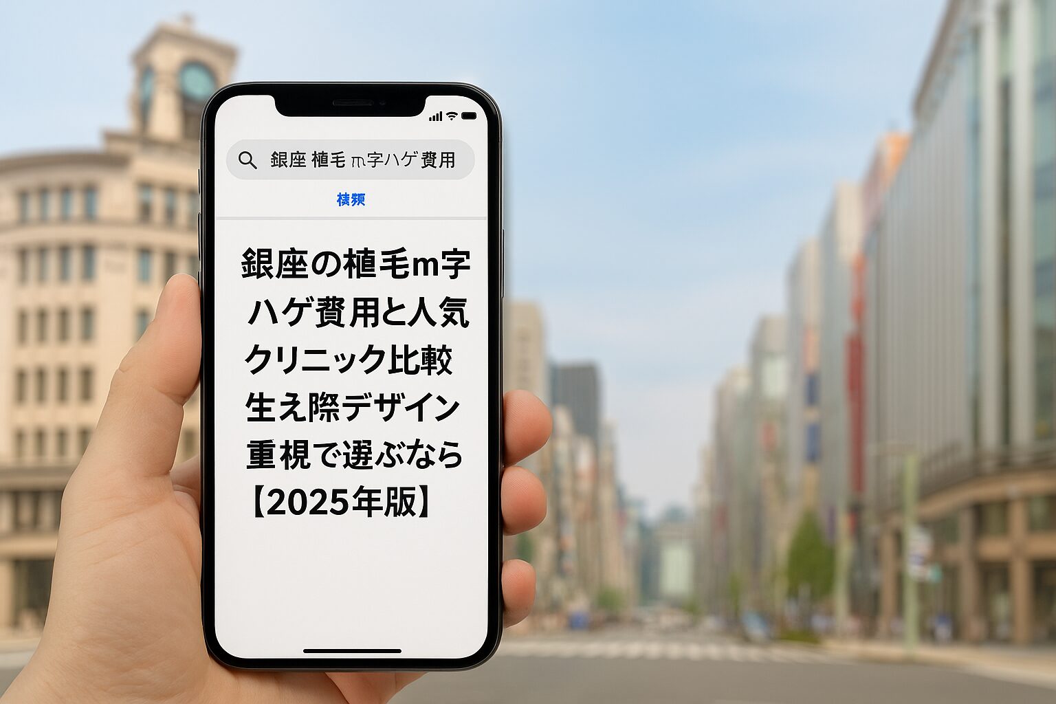 銀座の植毛m字ハゲ費用と人気クリニック比較｜生え際デザイン重視で選ぶなら【2025年版】