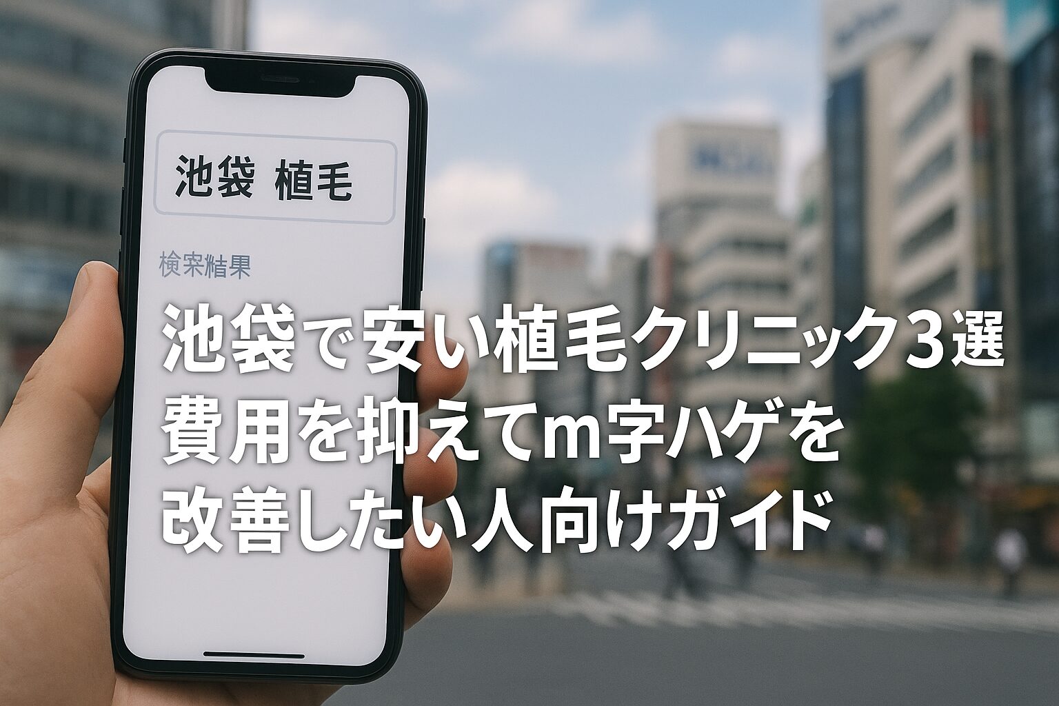 池袋で安い植毛クリニック3選｜費用を抑えてm字ハゲを改善したい人向けガイド