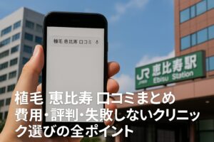 植毛 恵比寿 口コミまとめ｜費用・評判・失敗しないクリニック選びの全ポイント