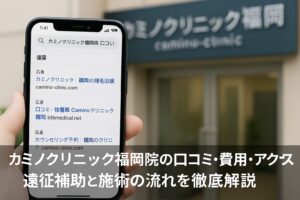 カミノクリニック福岡院の口コミ・費用・アクセス｜遠征補助と施術の流れを徹底解説
