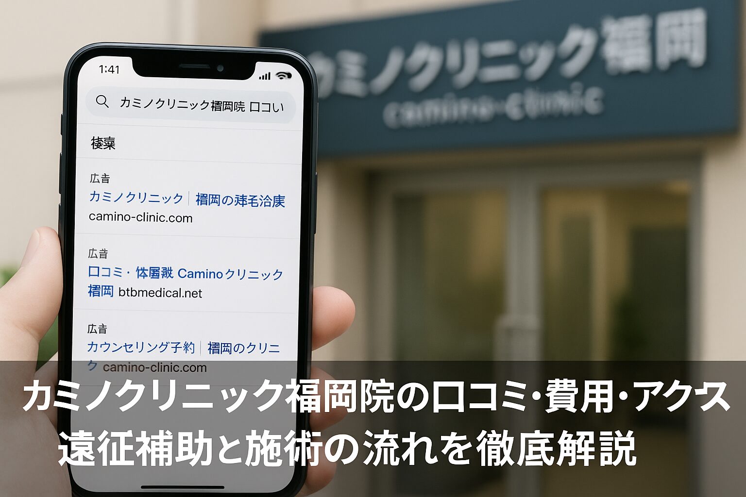 カミノクリニック福岡院の口コミ・費用・アクセス｜遠征補助と施術の流れを徹底解説