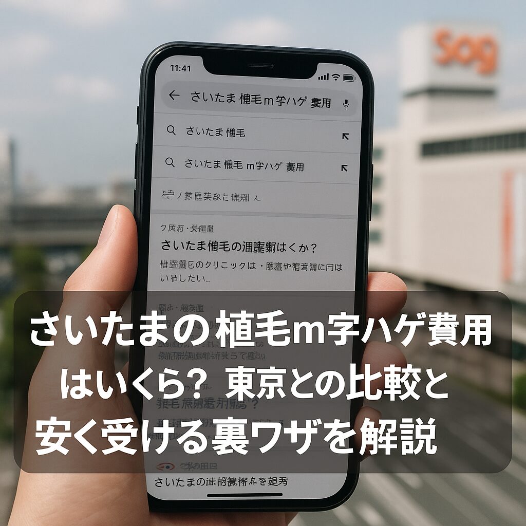 さいたまの植毛m字ハゲ費用はいくら？東京との比較と安く受ける裏ワザを解説