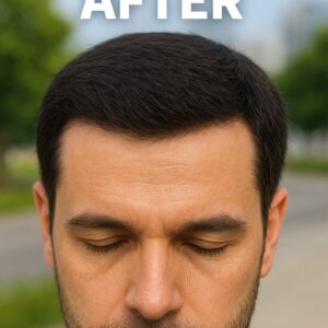 M字が埋まっただけでなく、既存毛の間に
驚くほど高密度に植え込まれている