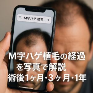 M字ハゲ植毛の経過を写真で解説｜術後1ヶ月・3ヶ月・半年・1年
