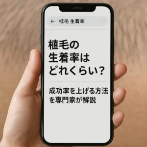 植毛の生着率はどれくらい？成功率を上げる方法を専門家が解説