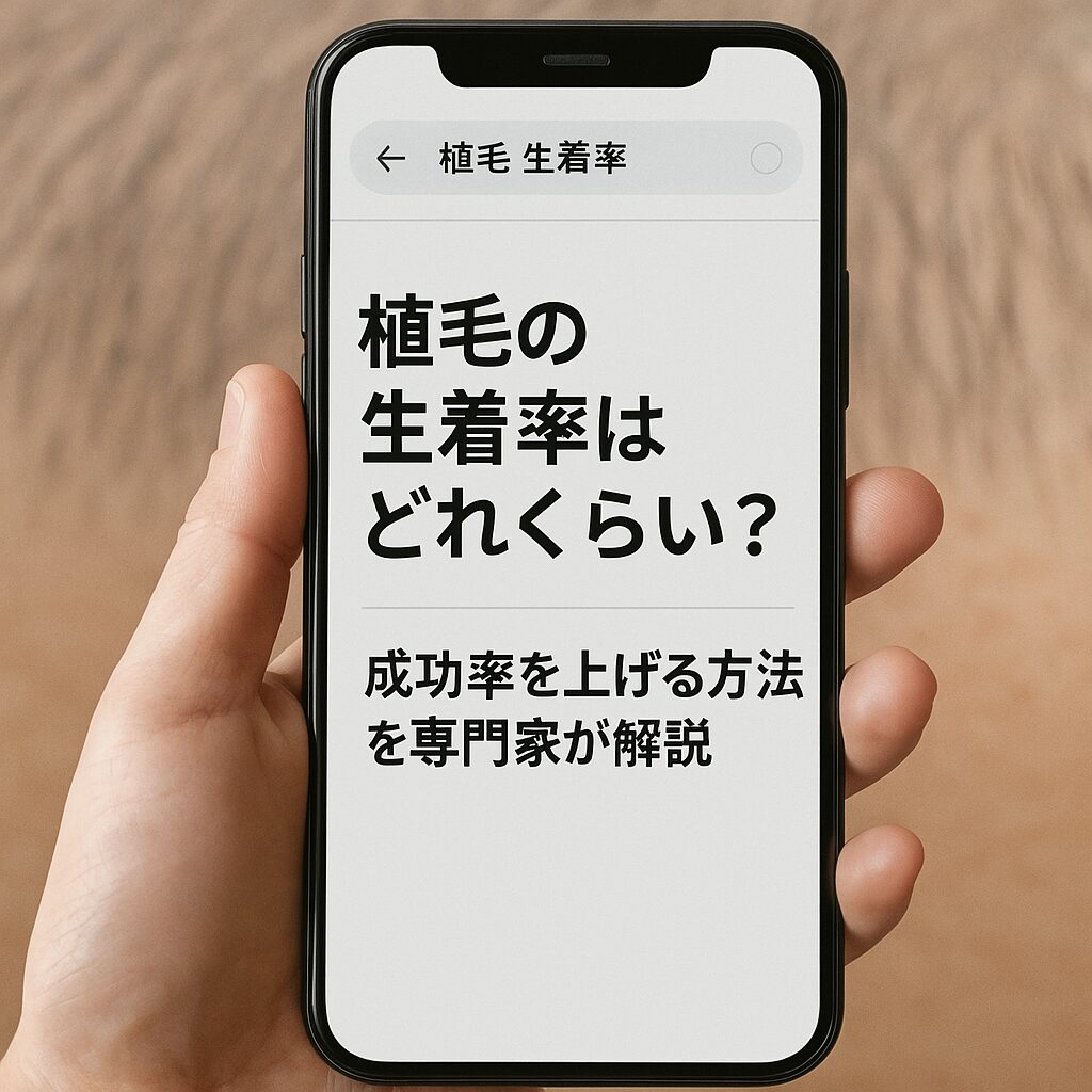 植毛の生着率はどれくらい？成功率を上げる方法を専門家が解説