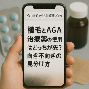植毛とAGA治療薬の使用はどっちが先？向き不向きの見分け方