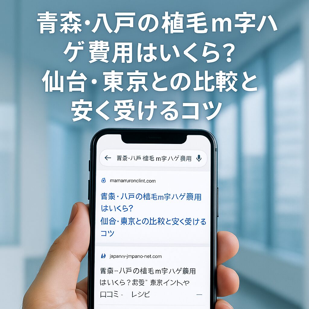 青森・八戸の植毛m字ハゲ費用はいくら？仙台・東京との比較と安く受けるコツ