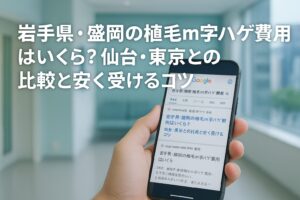 岩手県・盛岡の植毛m字ハゲ費用はいくら？仙台・東京との比較と安く受けるコツ