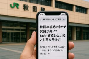 秋田の植毛m字ハゲ費用が高い？仙台・東京との比較とお得な受け方