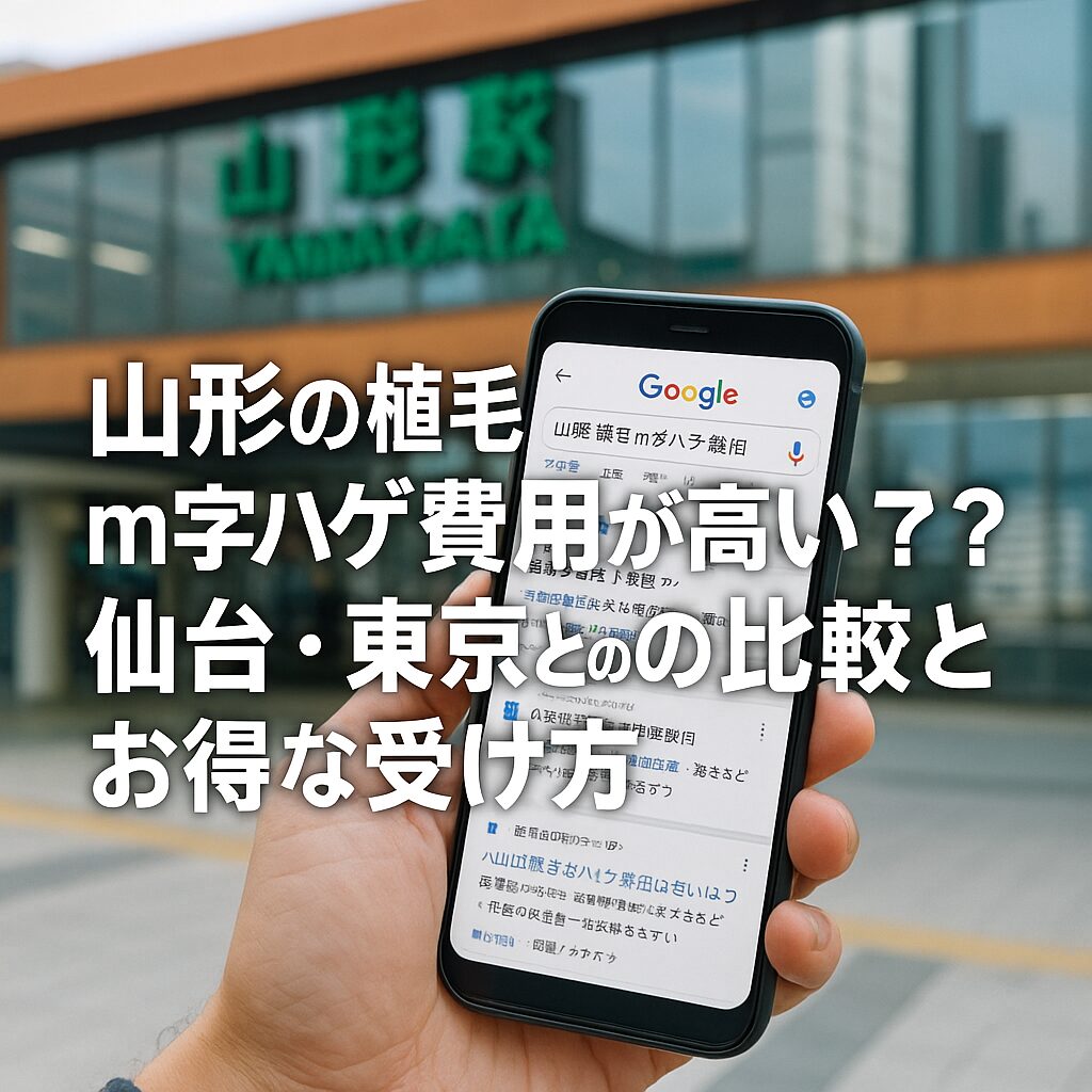 山形の植毛m字ハゲ費用が高い？仙台・東京との比較とお得な受け方