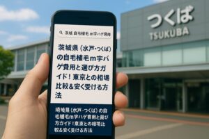 茨城県（水戸・つくば）の植毛m字ハゲ費用は高い？東京との相場比較と安く受ける方法【2025年版】