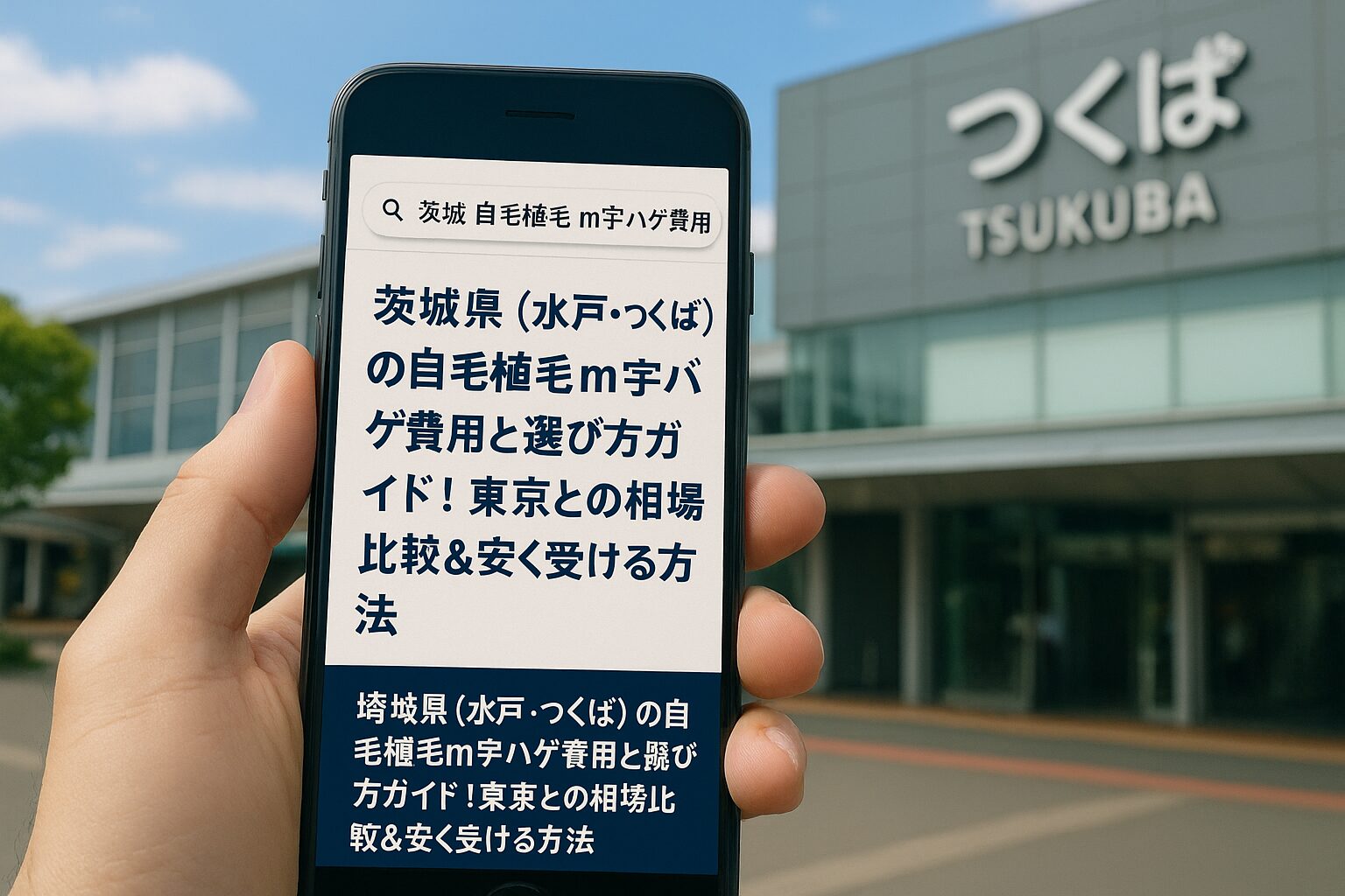 茨城県（水戸・つくば）の植毛m字ハゲ費用は高い？東京との相場比較と安く受ける方法【2025年版】
