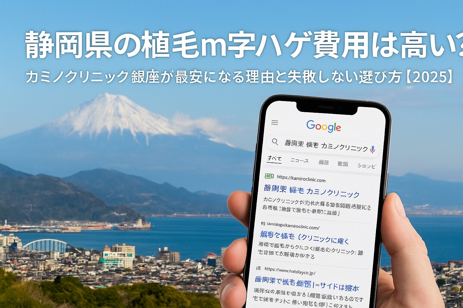 静岡県の植毛m字ハゲ費用は高い？カミノクリニック銀座が最安になる理由と失敗しない選び方【2025】