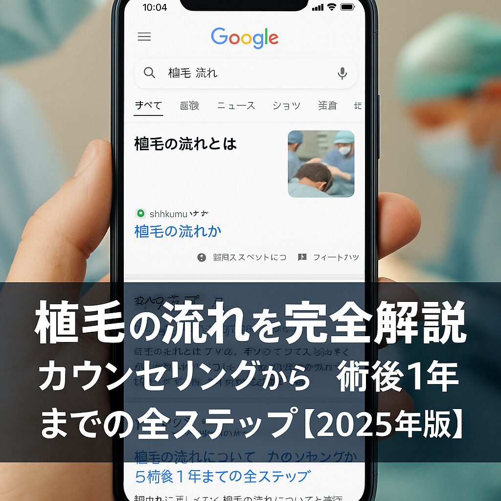 植毛の流れを完全解説｜カウンセリングから術後1年までの全ステップ【2025年版】