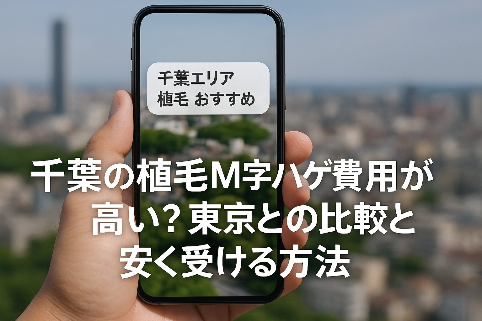 千葉の植毛m字ハゲ費用が高い？東京との比較と安く受ける方法