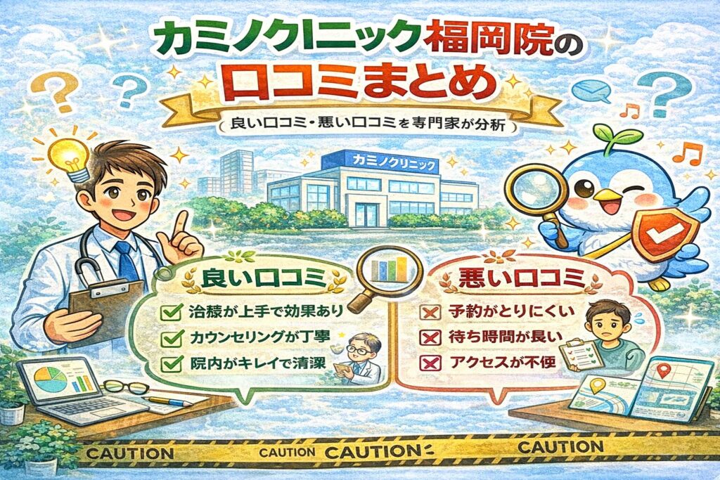 カミノクリニック福岡院の口コミまとめ｜良い口コミ・悪い口コミを専門家が分析