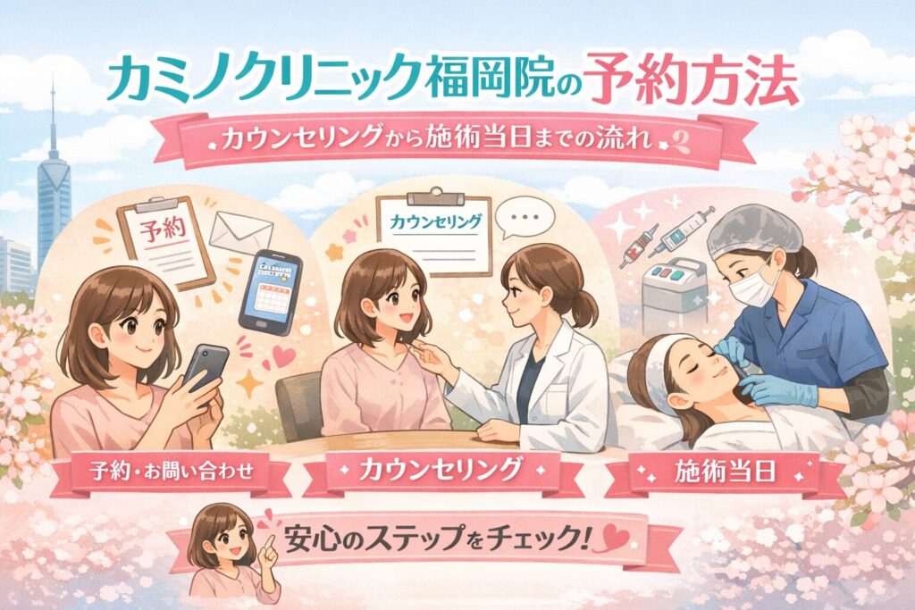 カミノクリニック福岡院の予約方法｜カウンセリングから施術当日までの流れ