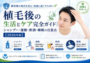 植毛後の生活とケア完全ガイド|シャンプー・運動・飲酒・睡眠の注意点【2026年版】