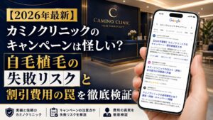 カミノクリニックのキャンペーンは怪しい？自毛植毛の失敗リスクと割引費用の罠を徹底検証【2026年最新】