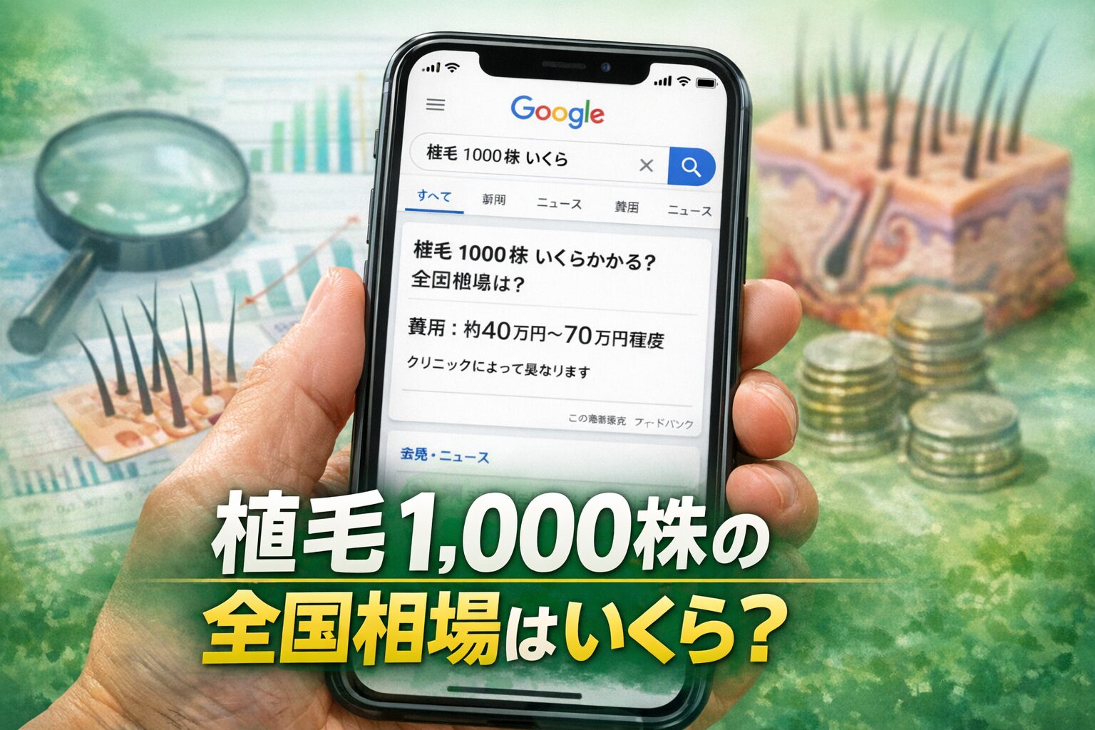 植毛1,000株の値段の全国相場はいくら？地域別・都市別比較【2026年版】