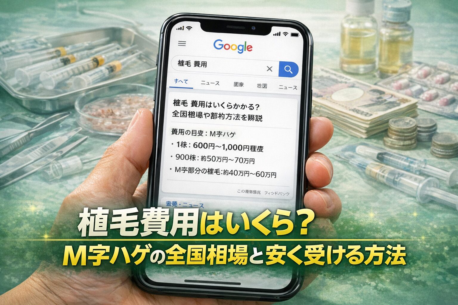 植毛費用はいくら？M字ハゲ全国相場と安くなる理由【2026】