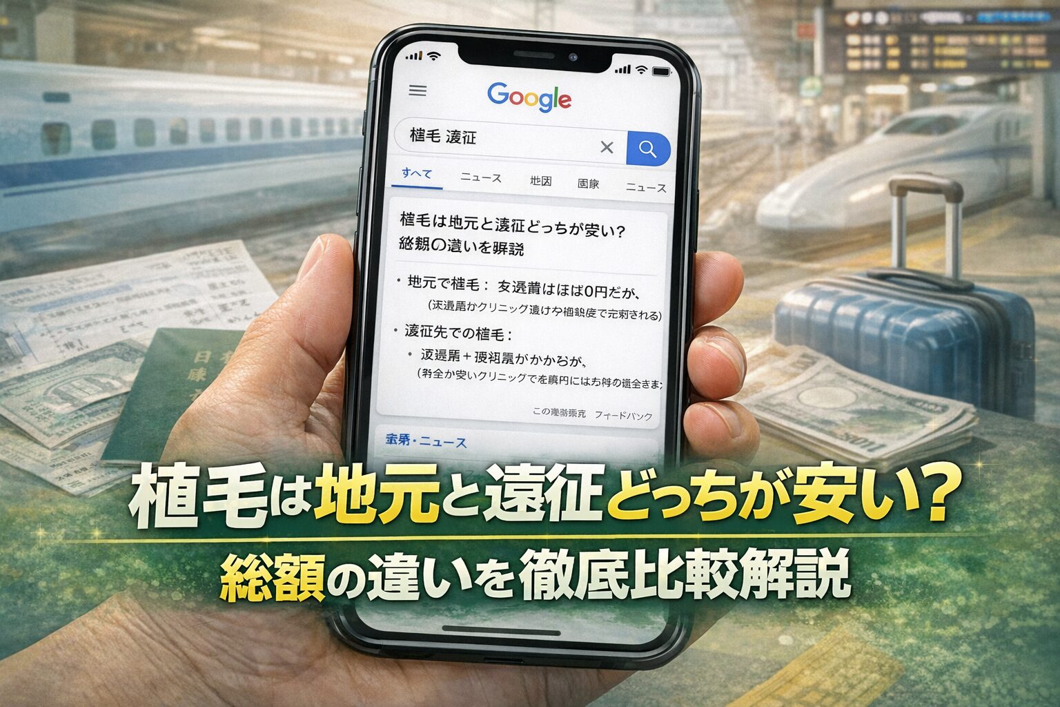 植毛は地元と遠征どっちが安い？総額の違いを徹底比較解説【2026】