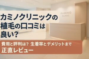 カミノクリニックの植毛の口コは良い?費用と評判は?生着率とデメリットまで正直レビュー