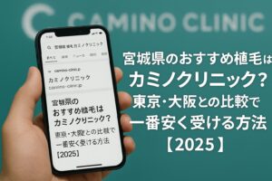 宮城県のおすすめ植毛はカミノクリニック？東京・大阪との比較で一番安く受ける方法【2025】