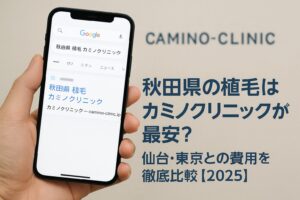 秋田県の植毛はカミノクリニックが最安?仙台・東京との費用を徹底比較【2025】