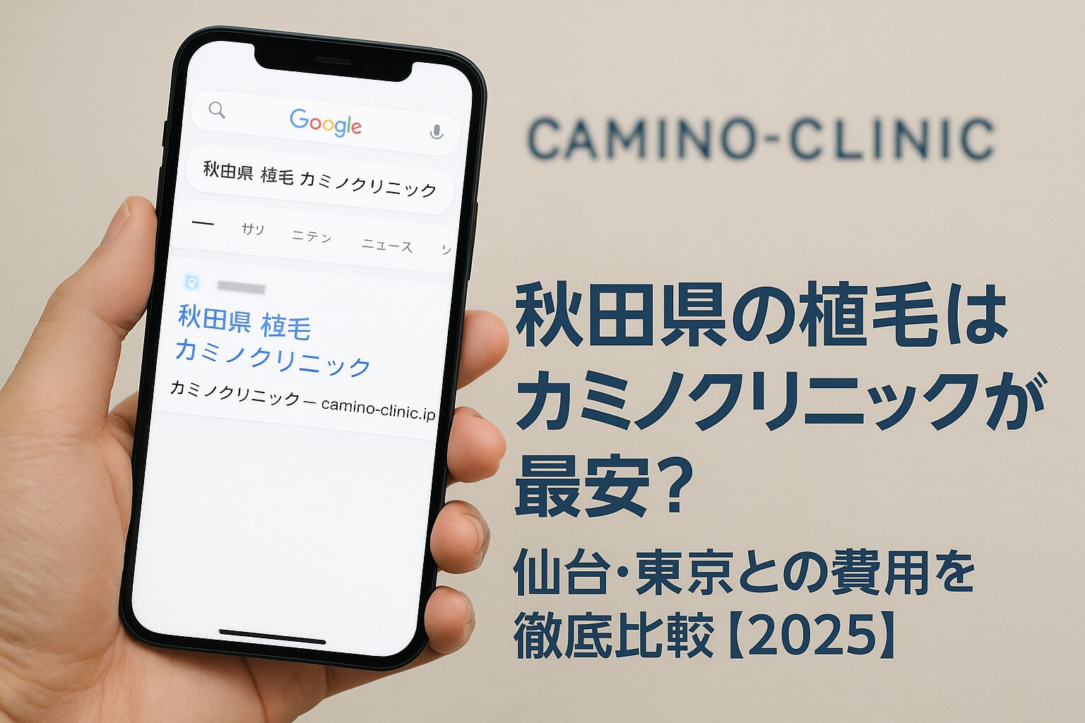 秋田県の植毛はカミノクリニックが最安？仙台・東京との費用を徹底比較【2025】
